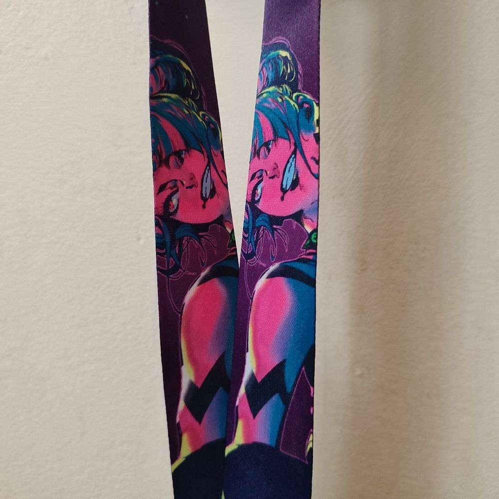 Street Fighter Juri Cloth Lanyard With Clasp Official Capcom SF Collectible